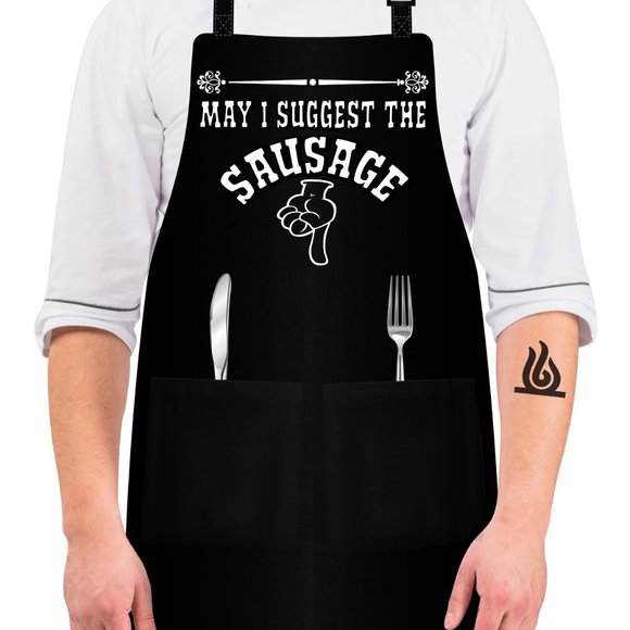 Funny BBQ Grilling Aprons Dad For Men Apron Mom - Picture 1 of 12
